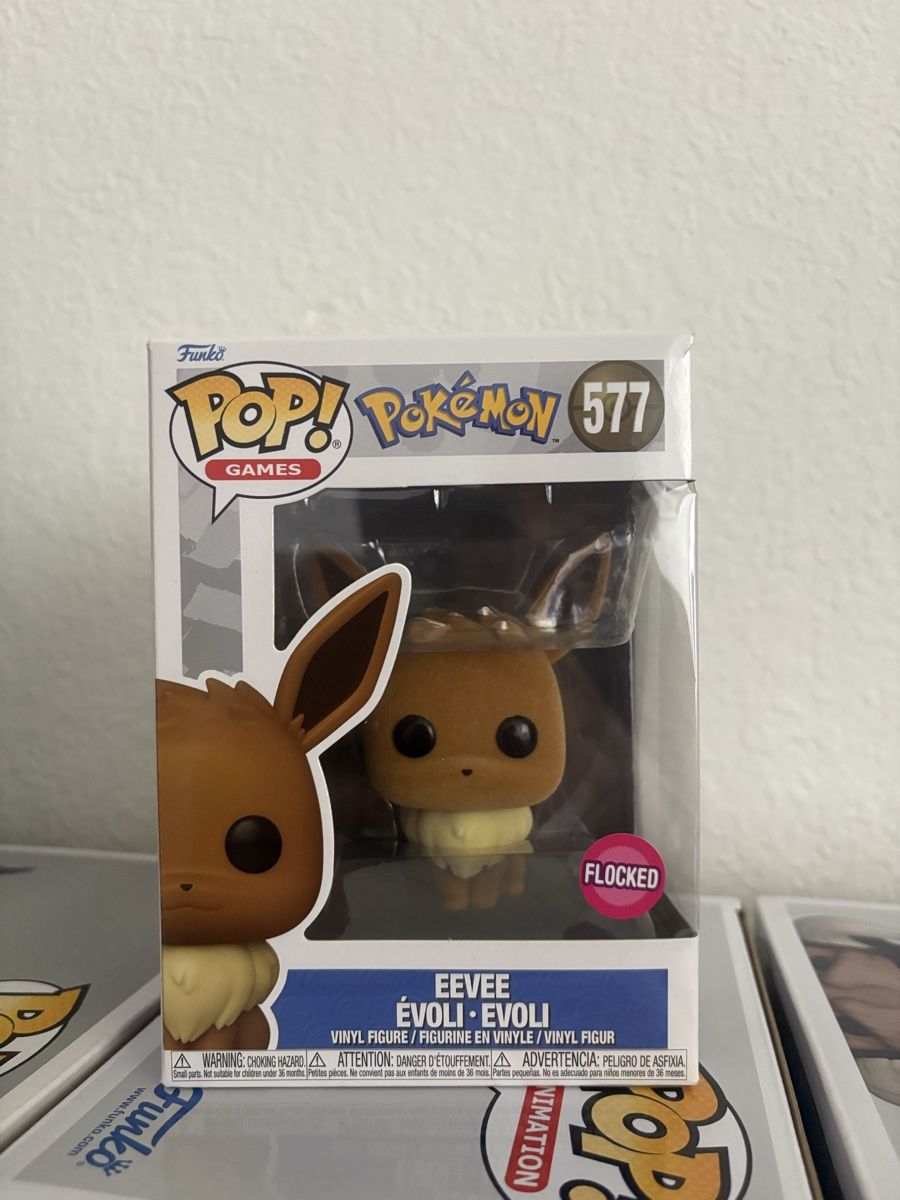 Funko Statuette: Funko Pop! Pokemon Eevee FLOCKED #577 – Usato da Wabern venduto da Ayke98