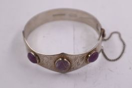 Sterling Silber Armreif Vintage Edelsteine, sehr Edel!