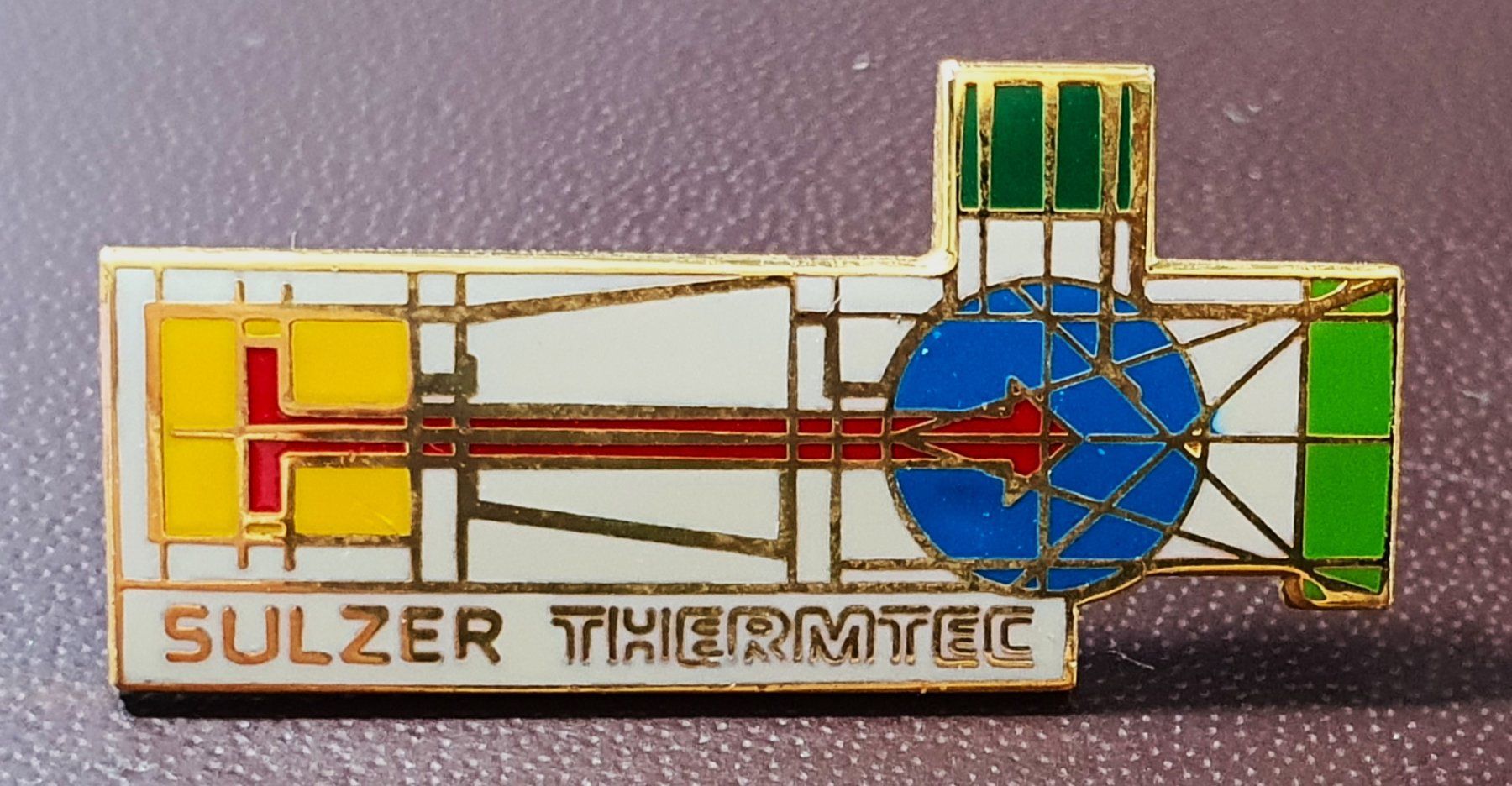 Placchette & Badge: R329 - Pin SULZER Thermtec Kunst Pin – Usato da Reinach BL venduto da Boston-Verkauf 1
