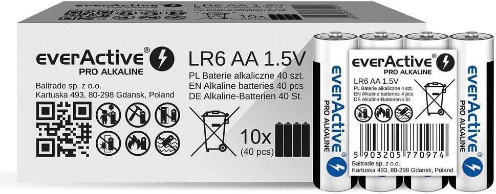 Akkus & Batterien: everActive AA Batterien 40er Pack, Pro Alkaline, Mignon LR6 – Neu und originalverpackt aus Bülach von StoreInShop.com 3