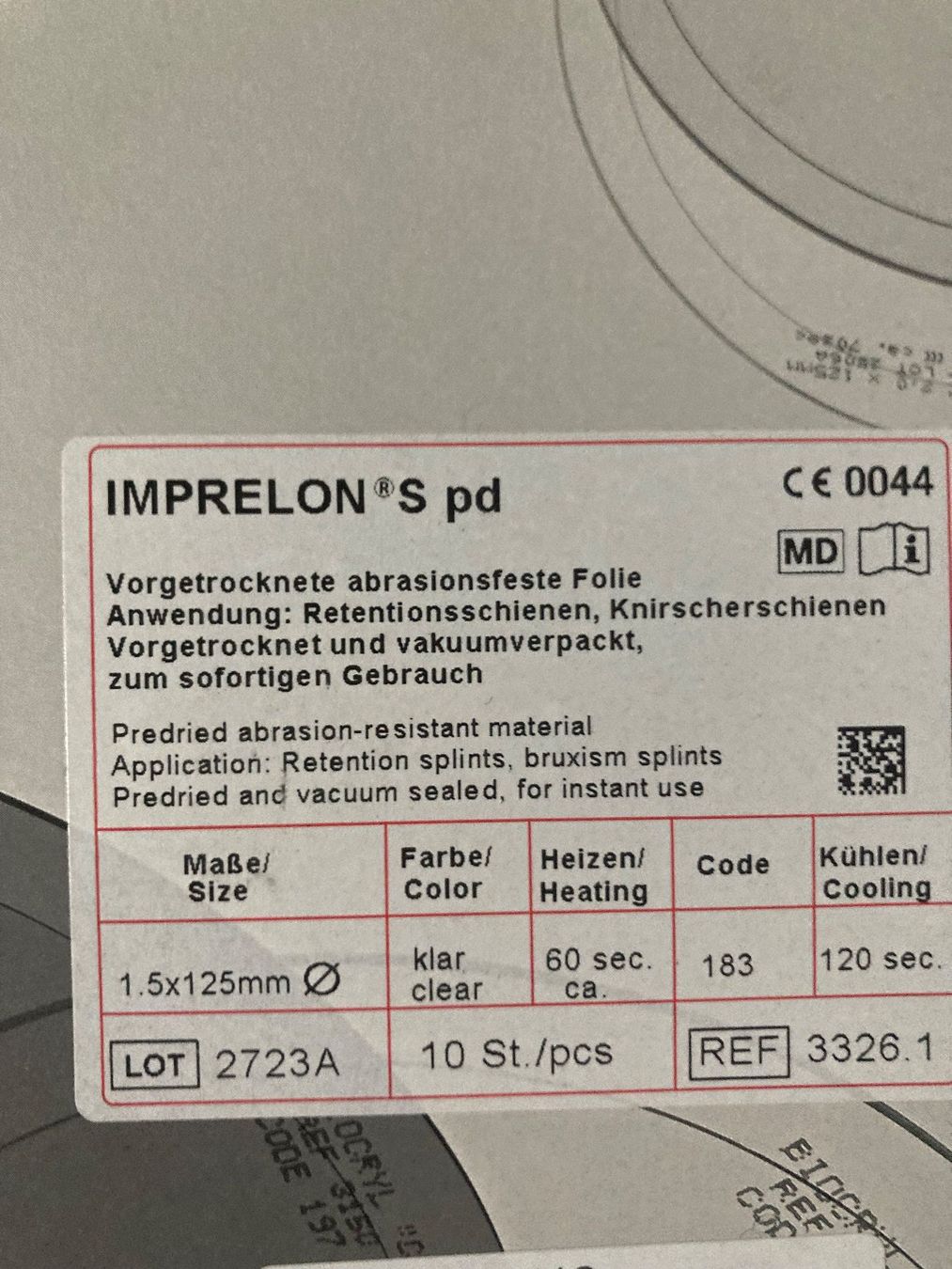 Folien: Scheu Imprelon S pd Paket – Neu und originalverpackt aus Kaltbrunn von Silberkiste 2