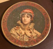 Assiette décorative ancienne femme Frauen antik