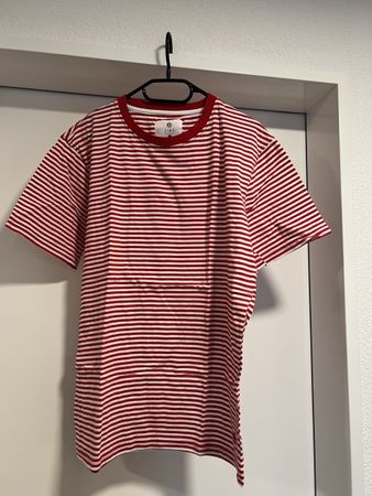 T Shirt Rot Weiss gestreift Gr.L