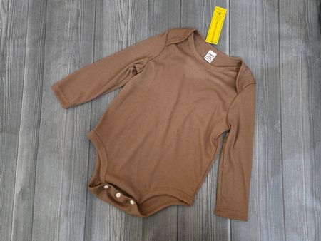 👣 Baby-Body Langarm (18-24 Monate) Mokka