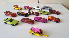 Alte Modellauto - 10 x Matchbox - 3 x Corgi - 1 x Husky