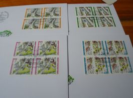 Set Pro Patria 2000, FDC Satz, Einzel + 4erblocks, 9 Belege
