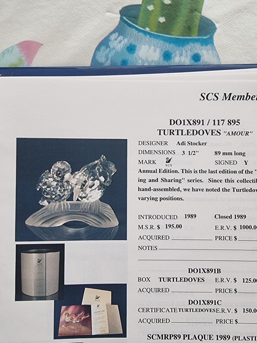 Swarovski Statuette: Swarovski TURTLEDOVES – Usato da Egerkingen venduto da sirod05