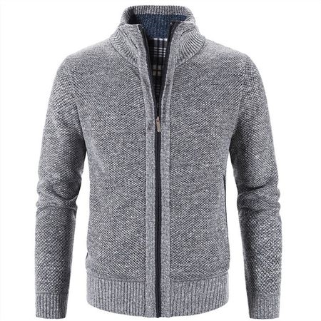XL Herren Strickjacke Strickpullover mit Reisverschluss