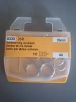 Schlüssselringe, 10 Stk, 16mm, vernickelt, neu