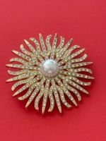 Luxus Elegante  Brosche Vintage Farbe: Gold