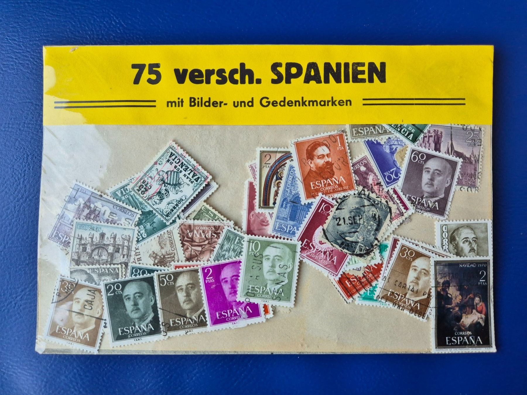 Tutti i francobolli: Sichtcouvert mit 75 verschiedenen spanischen Briefmarken – Nuovo e nell'imballaggio originale da Seewen SZ venduto da SuperpumaDisplayTeam