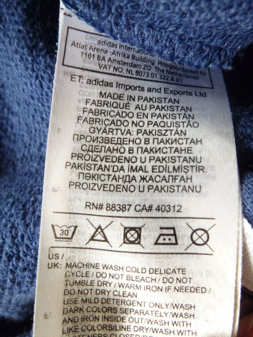 Adidas Hosen: ADIDAS  blaue Trainerhose Gr. 36 – Gebraucht aus Dättlikon von Mamakuga 4
