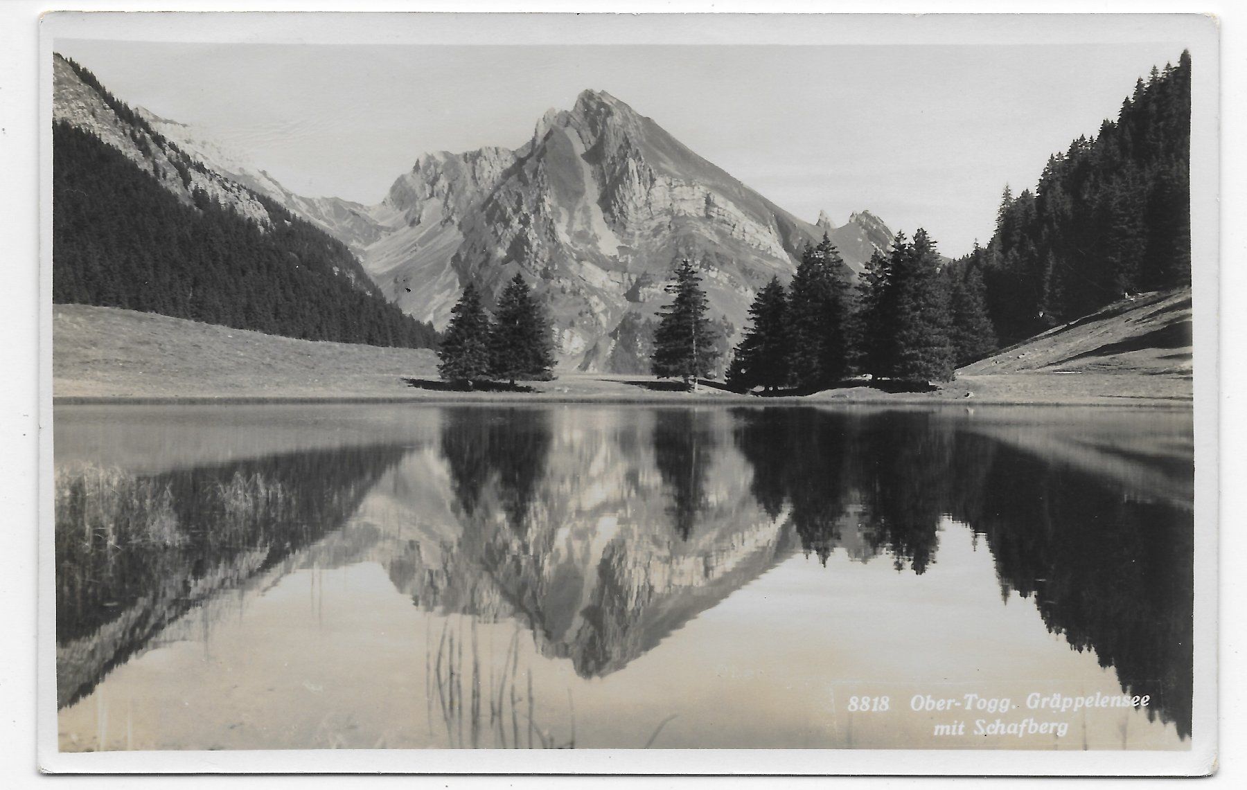 Cartoline postali: Gräppelensee mit Schafberg um 1939 – Usato da Hefenhofen venduto da Richsalz