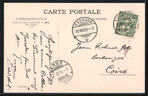 Cartes postales: AK Yverdon, Cour de la Caserne, 1905 – D'occasion à Berlin par bartko-reher 1