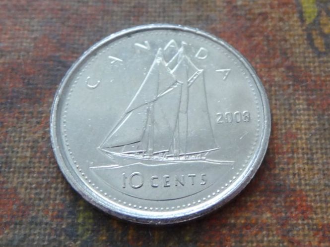 Tutti le monete: CANADA  10  Cents  2008   (Z) – Usato da Romanel-sur-Lausanne venduto da Swift13