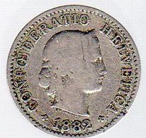 CH 5 PR 1882 CONFEDERATIO HELVETIA - ERHALT SIEHE SCAN