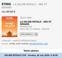 Sting Concert Ticket 26 July 2026  France