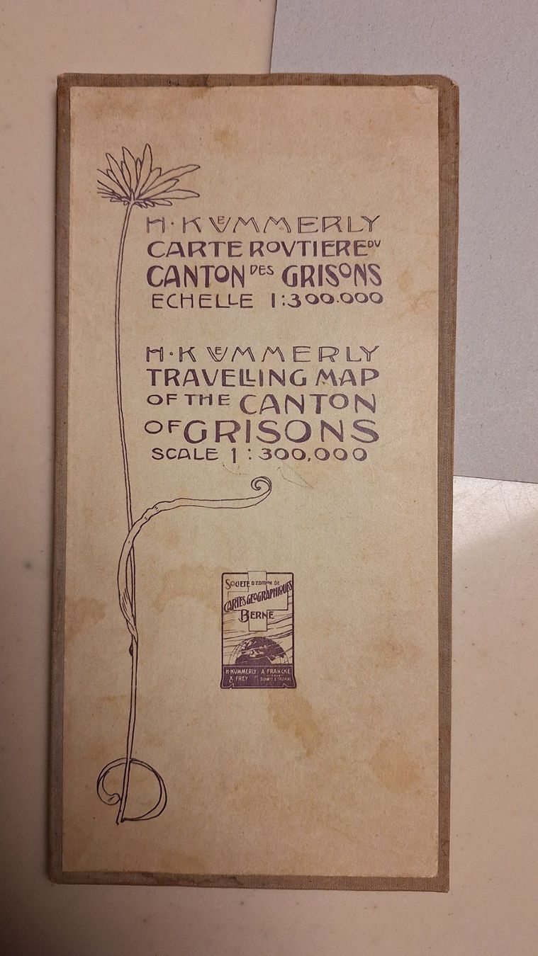 Landkarten & Atlanten: Wanderkarte von Graubünden - 1908 – Gebraucht aus Grabserberg von Sahara947 1
