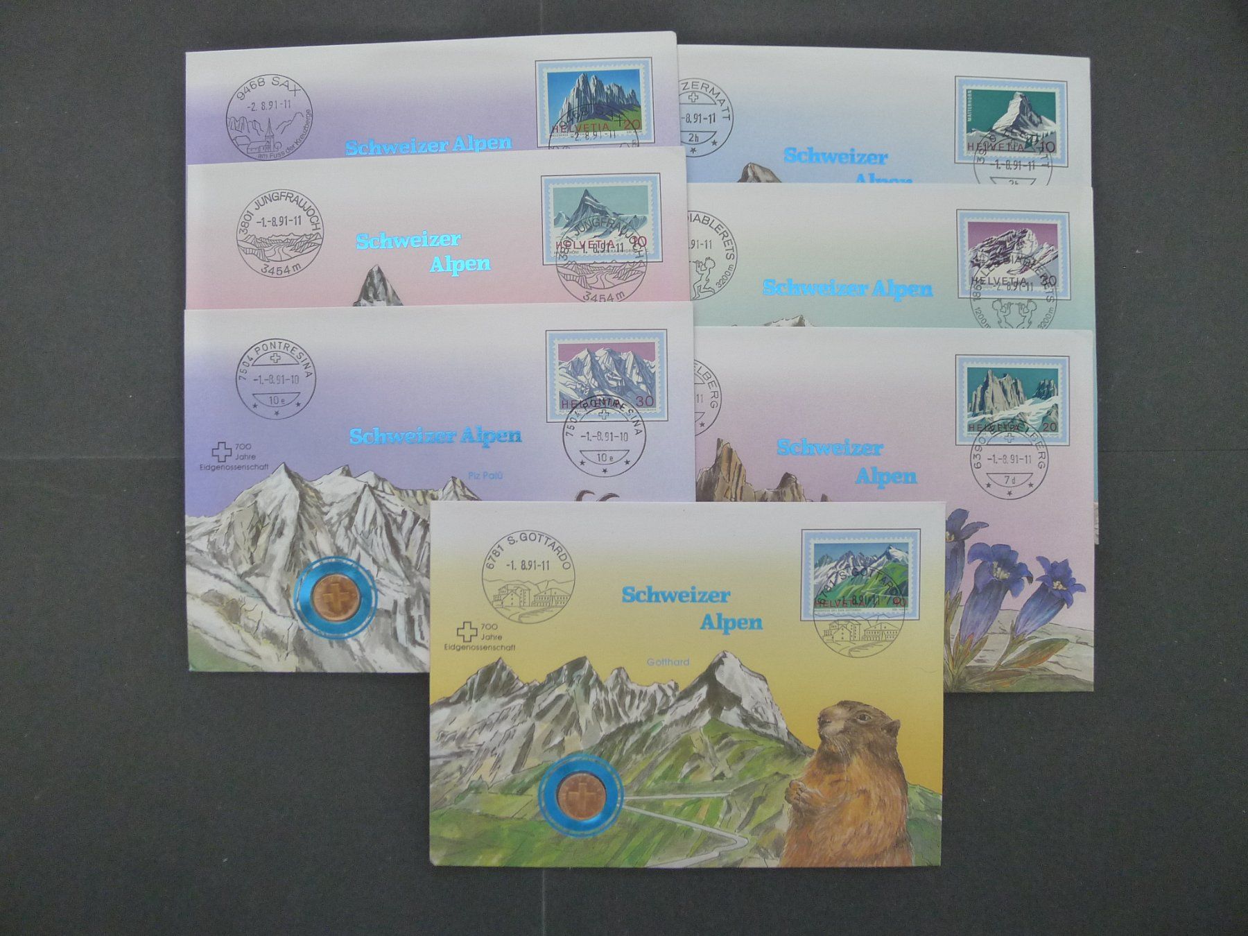 Alle Briefmarken: Schweizer Alben 7 Briefe – Gebraucht aus Dagmersellen von wyss1982