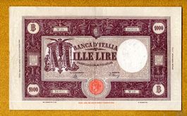 Italien 1000 lire Testina selten 1944