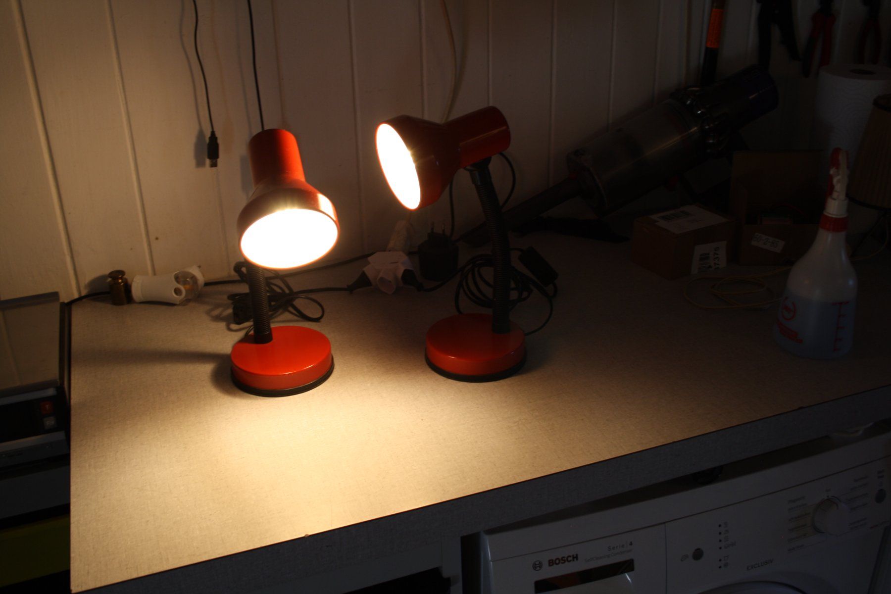 Lampade: 2 VINTAGE TISCHLAMPEN LAMPEN – Usato da Wauwil venduto da Pneuedy 2