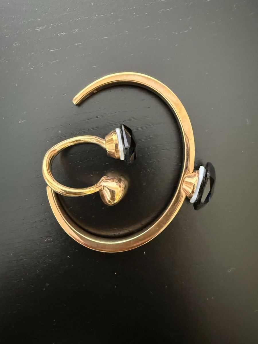 Breil Bracciali & Braccialetti: Breil Bracciale e anello oro rosa con pietra blu – Usato da Ludiano venduto da sheshe26