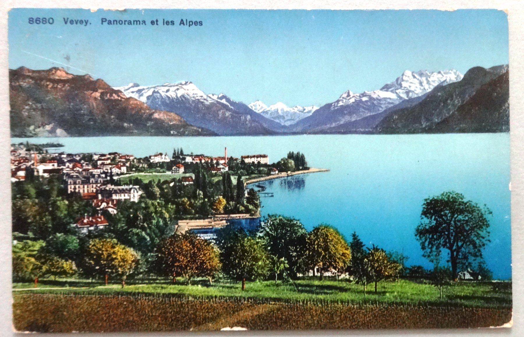 Ansichtskarten: Vevey, Panorama et les Alpes – Defekt aus Fétigny von Billy2miny