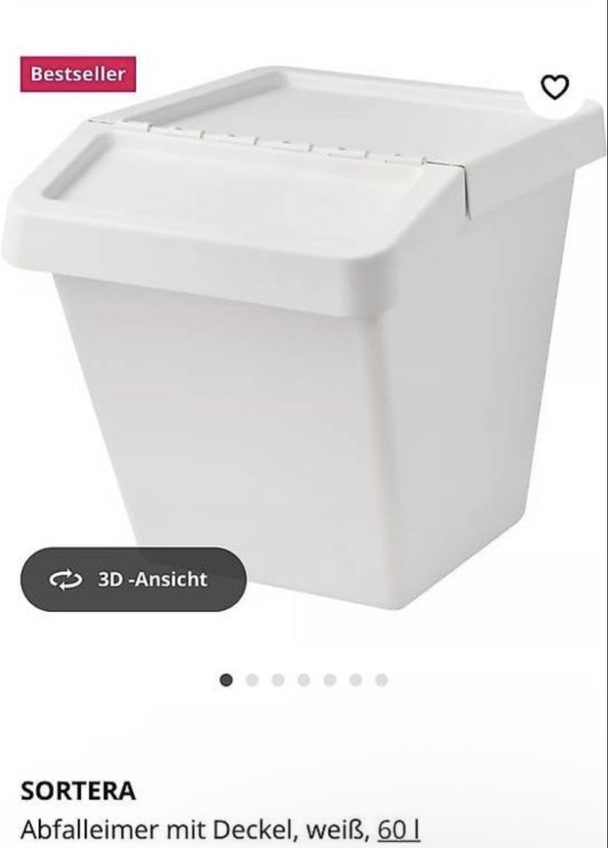 Ikea Contenitori & Simili: IKEA Sortera mit Deckel weiss 60 Liter  – Usato da Amriswil venduto da zoey_M