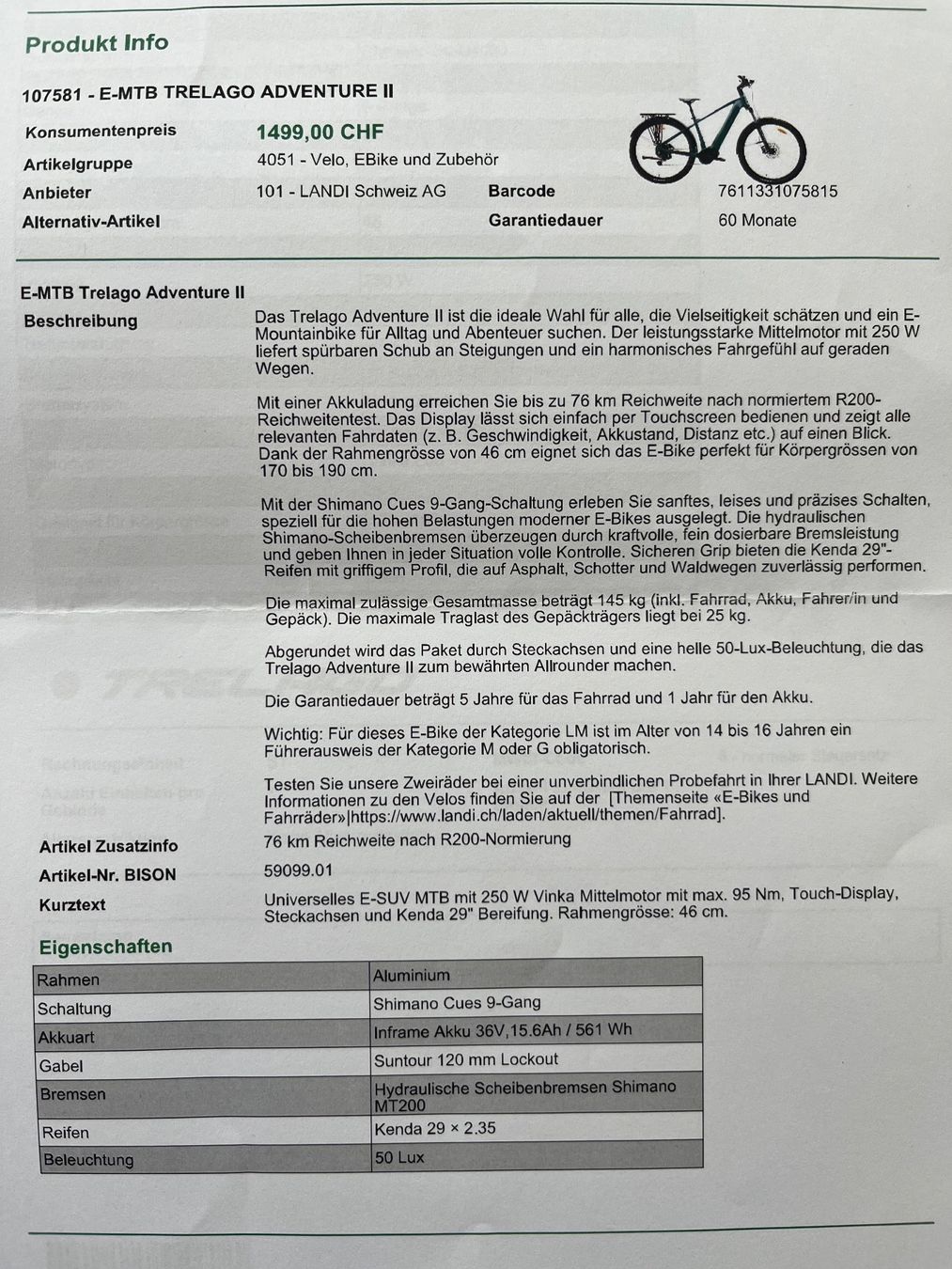 Trelago Velos: E-Bike neuwertig – Gebraucht aus Wängi von malerelfe 3