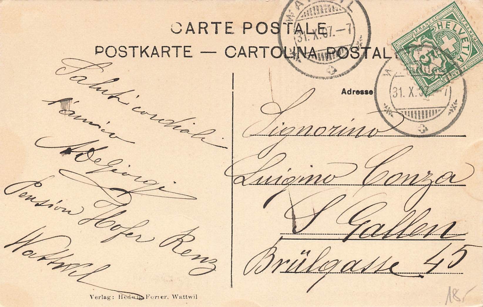 Cartes postales: Wattwil SG Panorama – D'occasion à Biasca par Blenio71 1