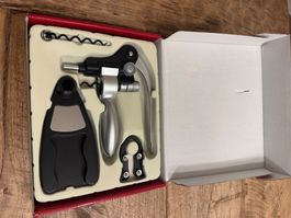 Deluxe Hebel-Korkenzieher Set in Box / Neu