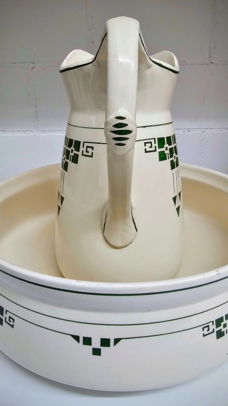 Caraffe: Antiker Waschtisch Set - Schüssel & Krug – Usato da Gockhausen venduto da virginie8610