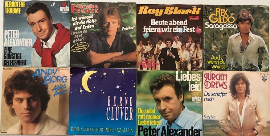 Dischi in vinile: 8x Vinyl-Singles - Schlager – Usato da Grüningen venduto da azulmarron