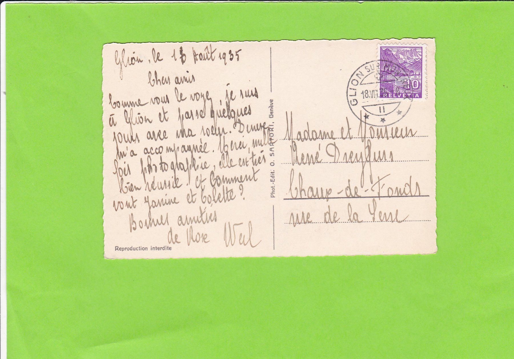 Cartoline postali: Montreux--1935 – Usato da St. Peterzell venduto da neckertal 1