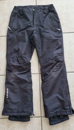 Pantalon de ski Icepeak, taille 152, 11/12 ans. noir.
