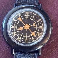Vintage Armbanduhr schwarz Designer 