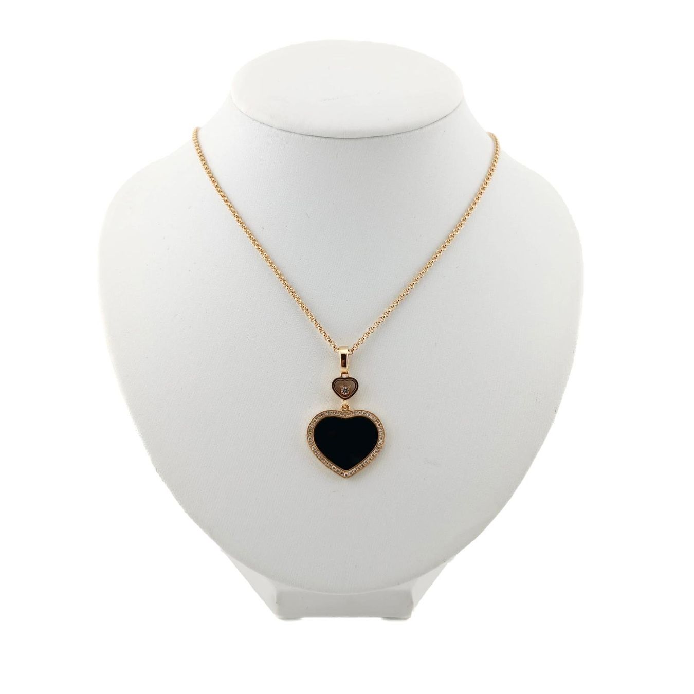 Chopard Ketten: Collier Chopard Happy Hearts Onyx & Diamonds – Gebraucht aus Montreux von CashPay_Montreux
