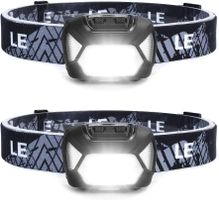 Stirnlampe 2 Pack Superhelle LED Kopflampe 6 Leuchtmodi