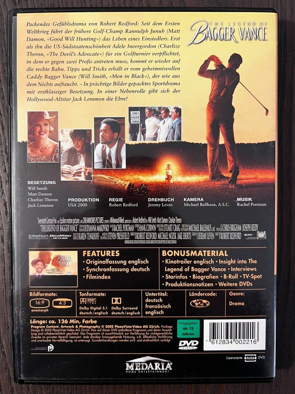 Alle DVDs: The Legend of Bagger Vance – Gebraucht aus Zürich von FilmFreunde 1
