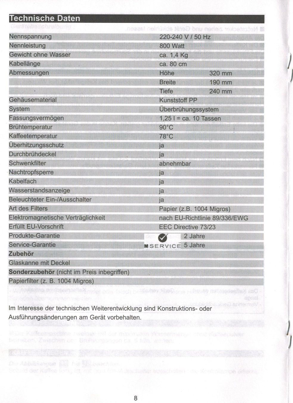 Mio Star Macchine per caffè & Macchine per espresso: Filter-Kaffeemaschine MI 80 weiss – Usato da Hergiswil NW venduto da hpb_9bvx 8