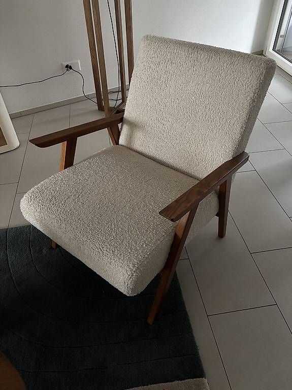 Maisons du monde Poltrone: MAISONS DU MONDE HERMANN - Sessel mit Bouclé-Stoff – Usato da Horw venduto da babseatsyou