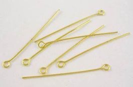 12 Kettelstifte  goldfarbig 40mm