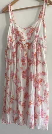 Sommerkleid Blumenmuster Baumwolle -Seide