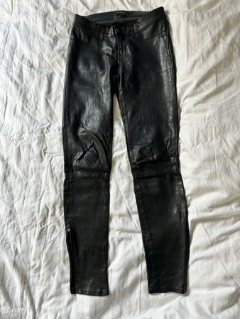Pantalon J Brand en cuir d'agneau noir taille 26