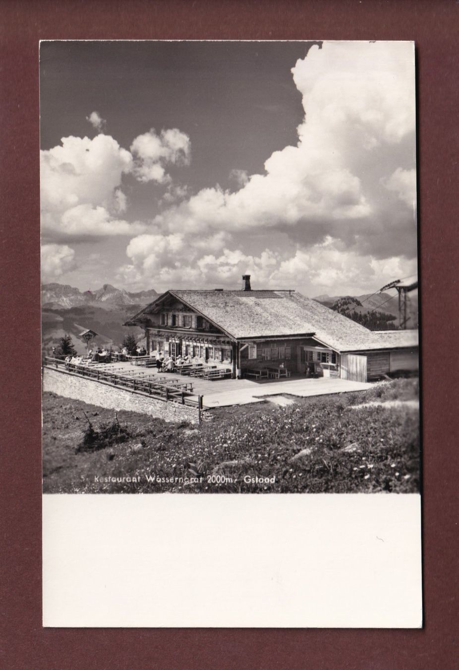 Cartoline postali: GSTAAD - Restaurant Wasserngrat – Usato da Pully venduto da nicecards-shop