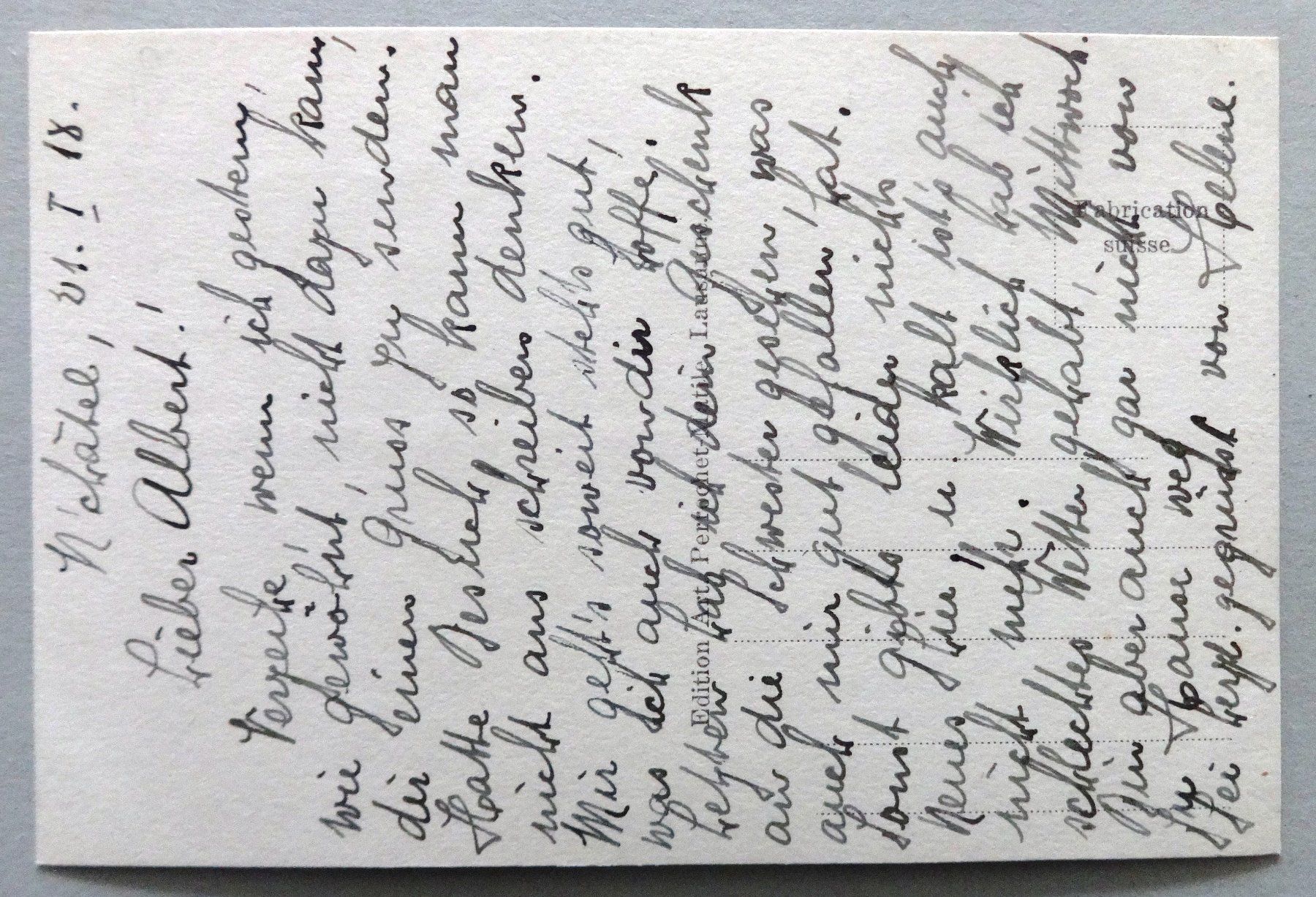 Cartoline postali: Lac de Neuchâtel, Solitude – Usato da Fétigny venduto da Billy2miny 1