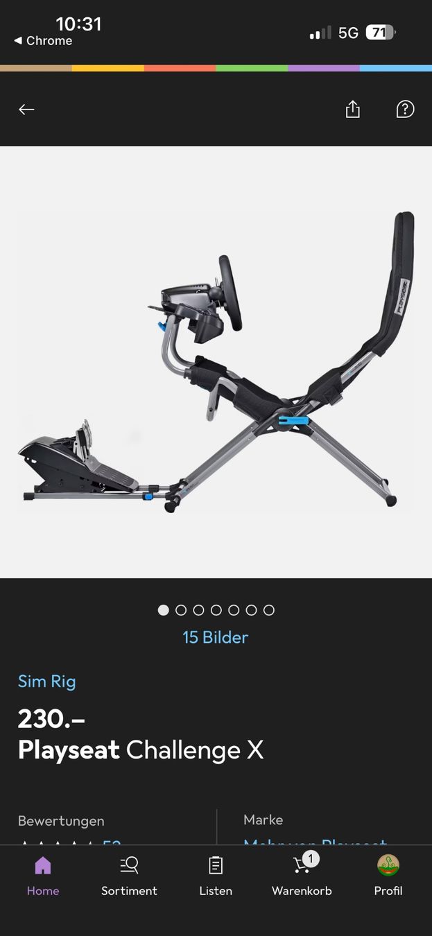 Sedie: Logitech Playseat mit Lenkrad und Pedale Schnäppchen – Usato da Grenchen venduto da joe_pjd6 3