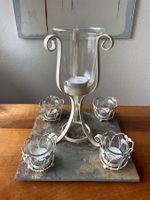 5 Windlichter im Vintage Stil aus Metall/Glas