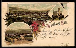 Lithographie Olten, Wartburg Säli, Straßenpartie