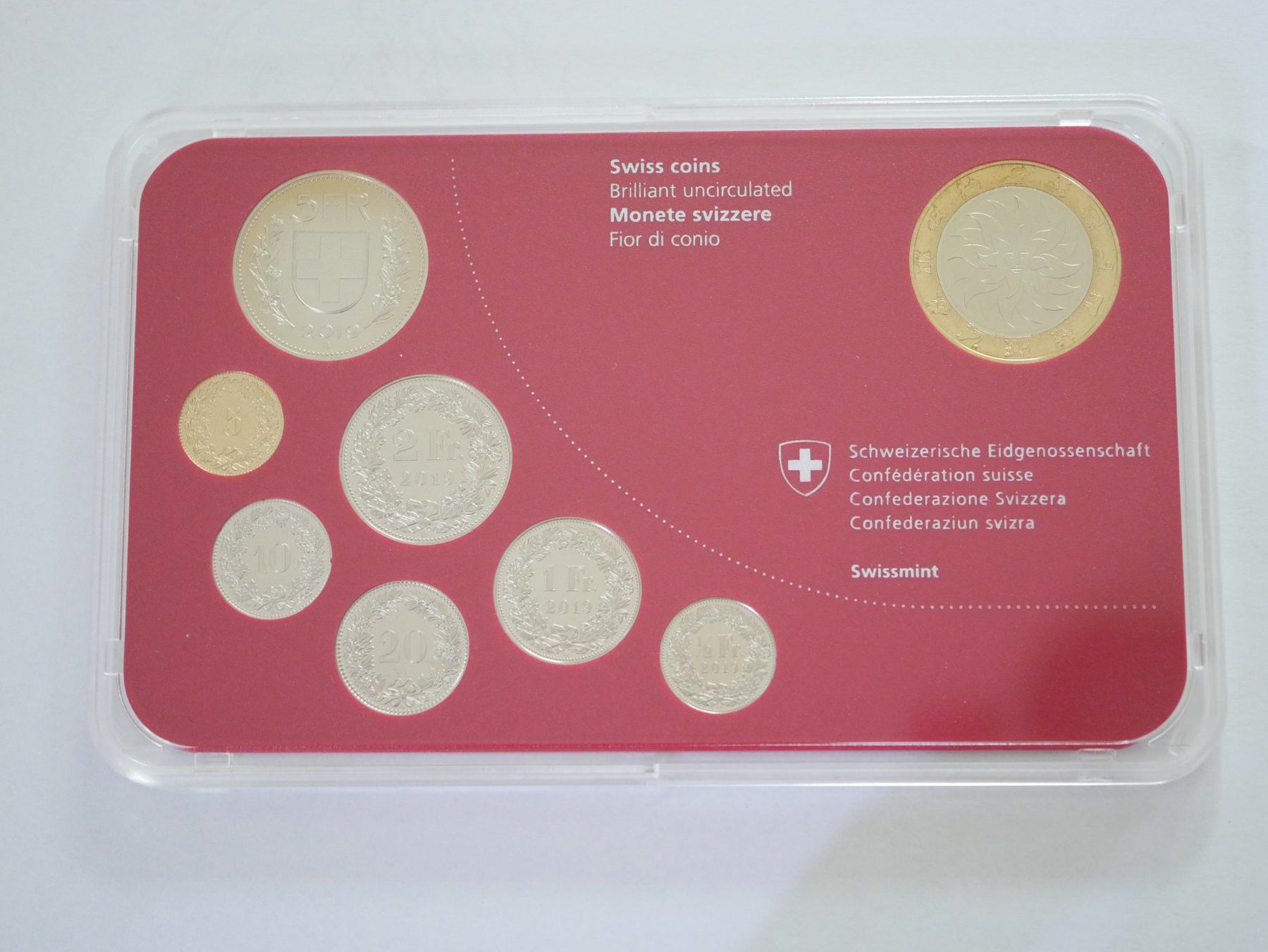 Tutti le monete: Schweizer Baby Münzsatz 2019 stgl ***TOP*** – Nuovo e nell'imballaggio originale da Kreuzlingen venduto da Samson01 2